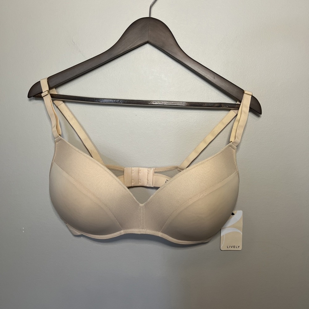 NWT LIVELY The No-Wire Push Up Bra Toasted Almond Size 36DDD NEW